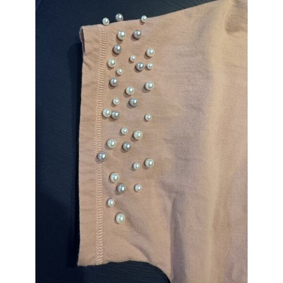 Anthropologie Mustard Seed Two Piece Set Pearl Beading S Crop Top / M Shorts - Picture 4 of 16